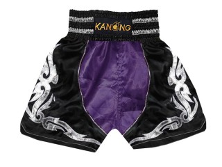 Shorts de Boxeo Kanong : KNBSH-202-Púrpura-Negro